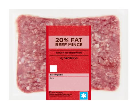 Sainsbury's Irish 20% Fat Beef Mince (500g)