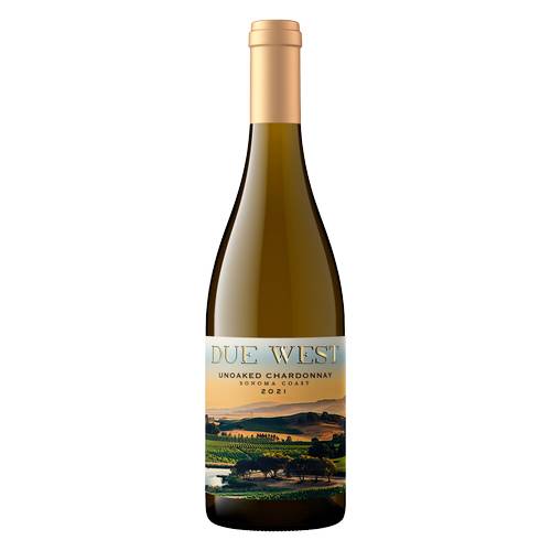 Due West Sonoma Coast Unoaked Chardonnay Wine (750 ml)