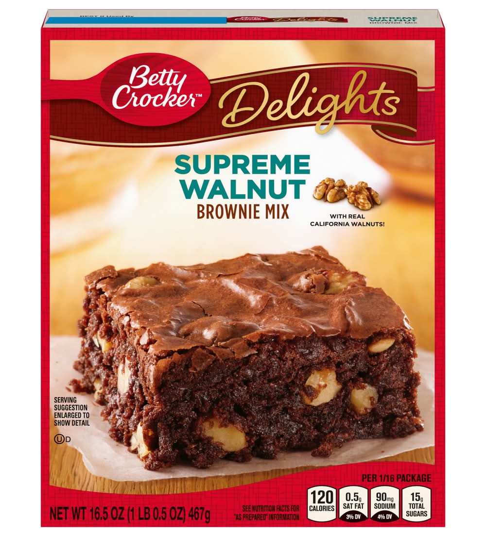 Betty Crocker Delights Brownie Mix, Supreme Walnut (16.5 oz)