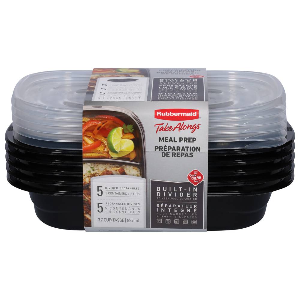 Rubbermaid Take Alongs Meal Prep Food Storage 887 ml Container Set (5 ct)