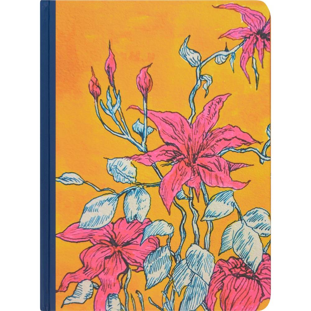 Caliber Artist Series Hard Cover Journal, Vibrant Flowers, 192 Pages, 6 x 8 in