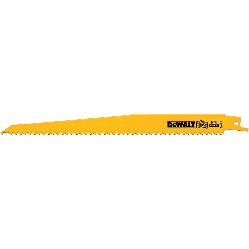 DEWALT Bi-metal 9-in 6 Tpi Wood/Metal Cutting Reciprocating Saw Blade (5-Pack) | DW4803