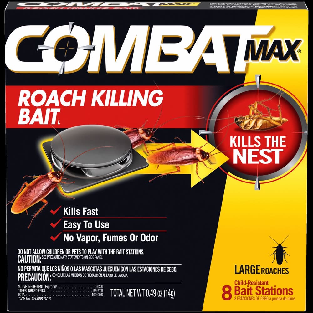 Combat Max Roach Bait Station 8 Pk