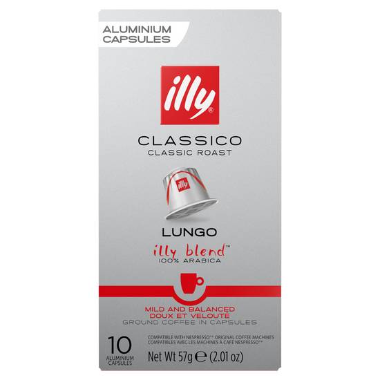 Illy - Café capsules compatibles nespresso lungo (10 pièces) (50 g)