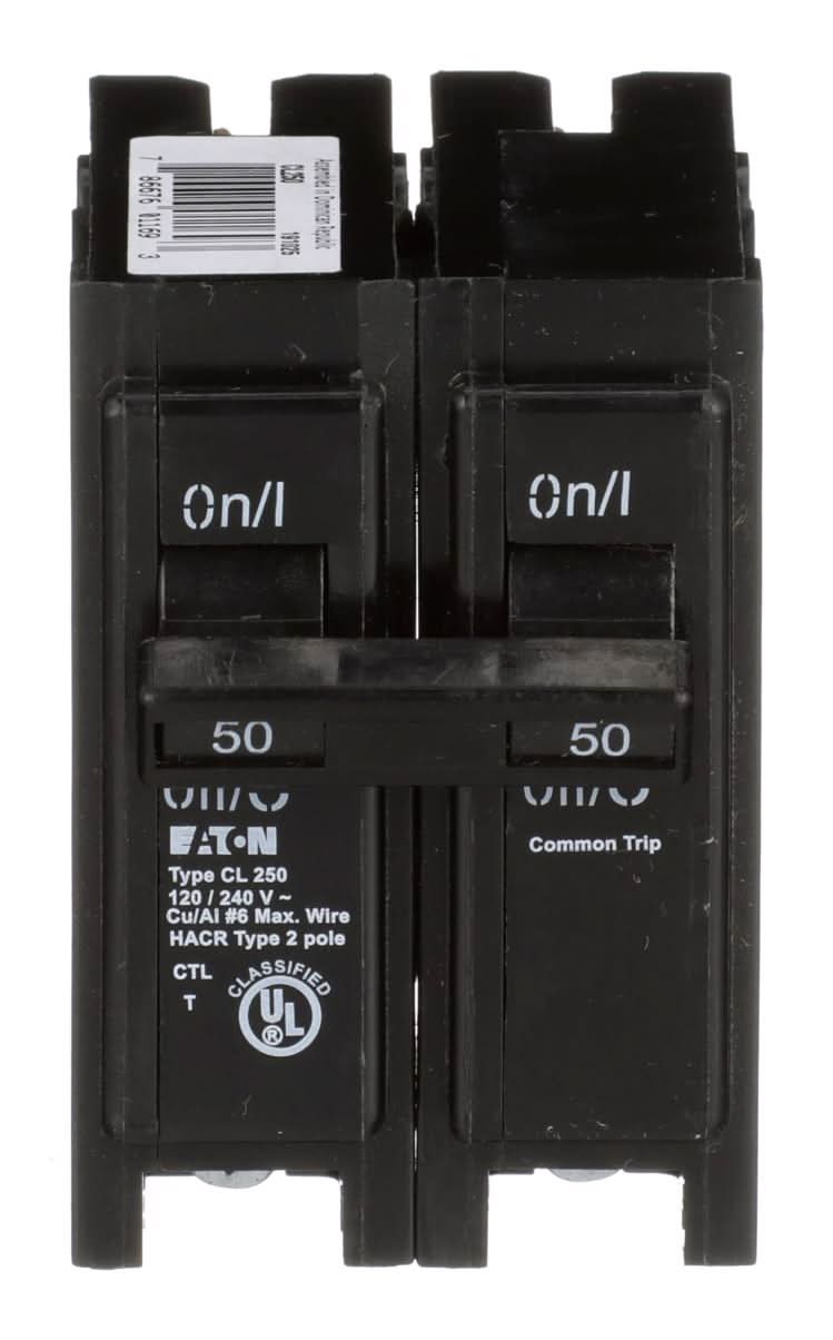 Eaton 50 Amps Plug In 2-Pole Circuit Breaker