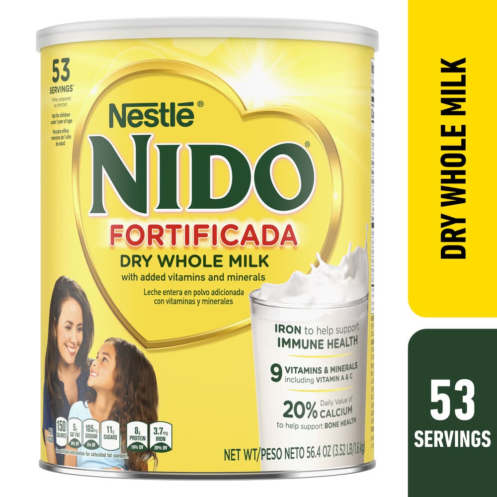 Nido Fortificada Dry Whole Milk (56.4 oz)