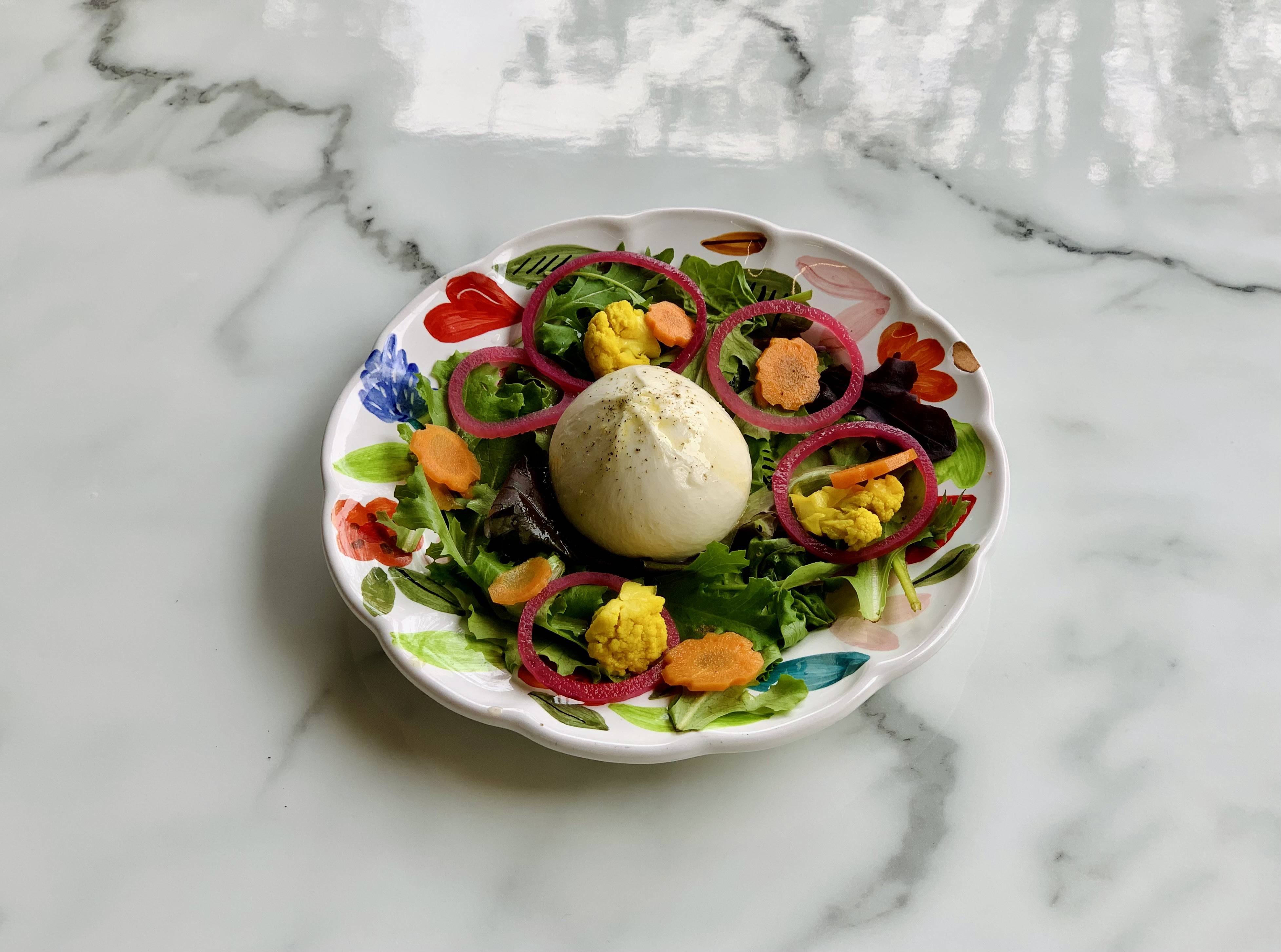 Burrata à l'huile d'olive extra-vierge
