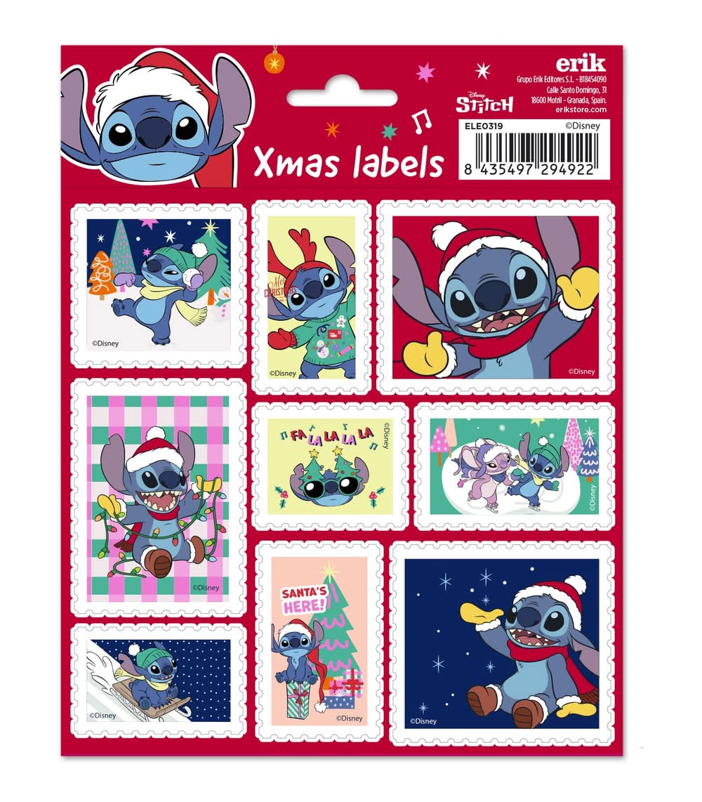 Etiquetas Natal - Stitch