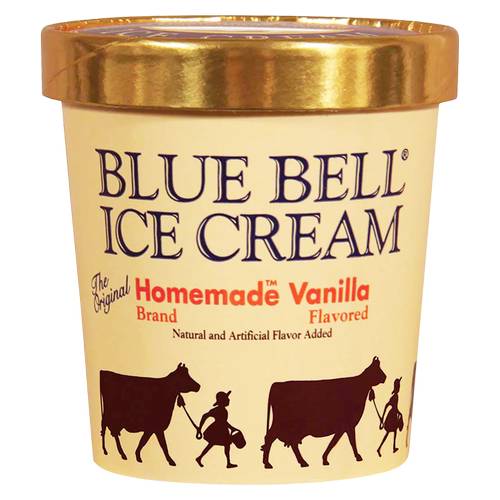 Blue Bell Homemade Vanilla Ice Cream (16oz carton)