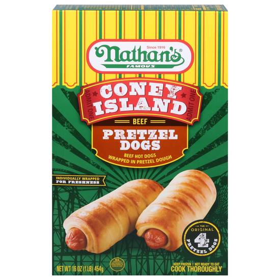 Nathan's Coney Island Beef Pretzel Dogs (4 ct)