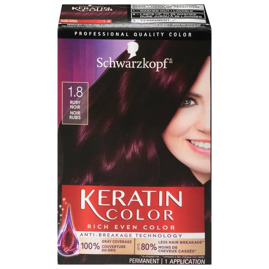 Keratin Color 1.8 Ruby Noir Permanent Hair Color