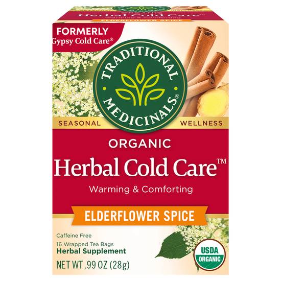 Traditional Medicinals Herbal Cold Care Tea Bags (0.99 oz) (elderflower spice)