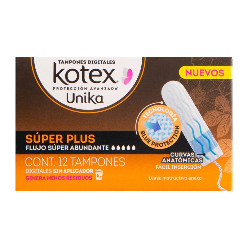 Kotex · Tampones unika súper plus (12 un)