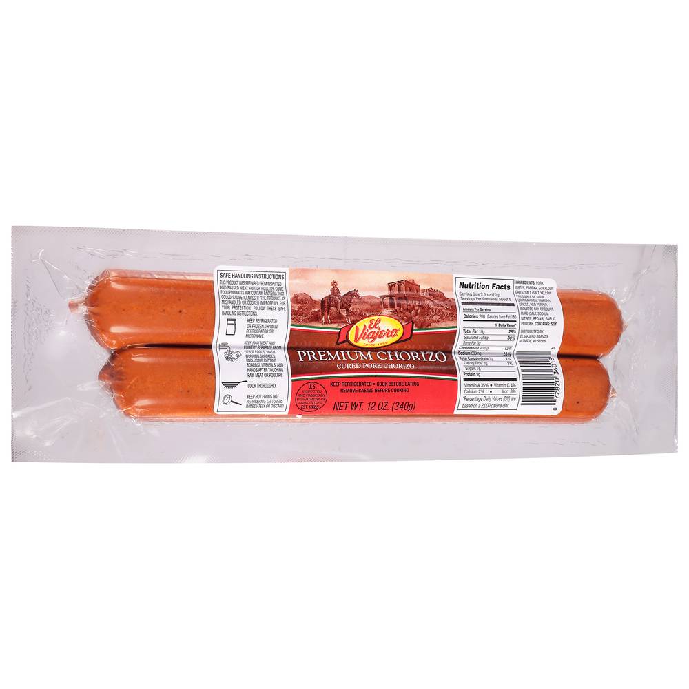 El Viajero Premium Cured Pork Chorizo