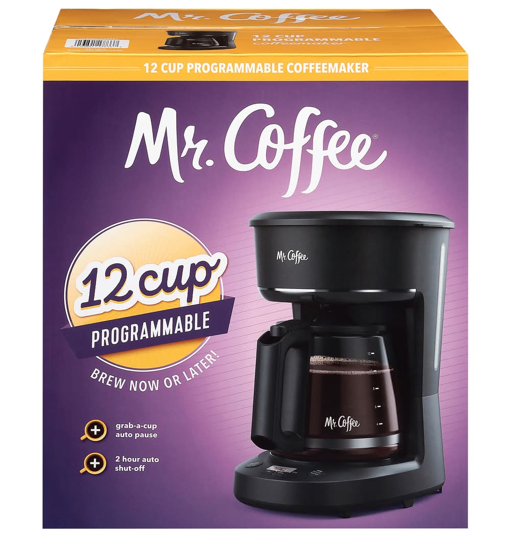 Mr. Coffee Programmable Coffee Maker, Black