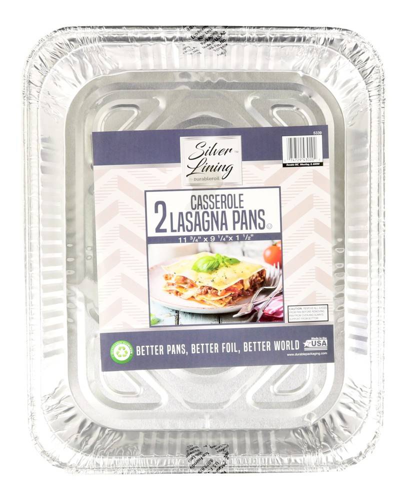 Silver Lining Casserole Lasagna Foil Pans