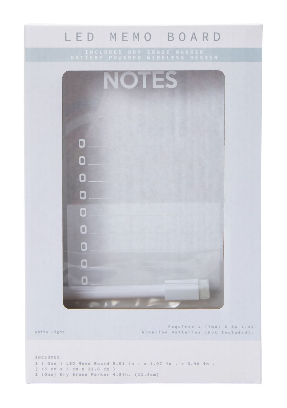 LED Dry Erase Memo Board 8.86in x 7in Purple