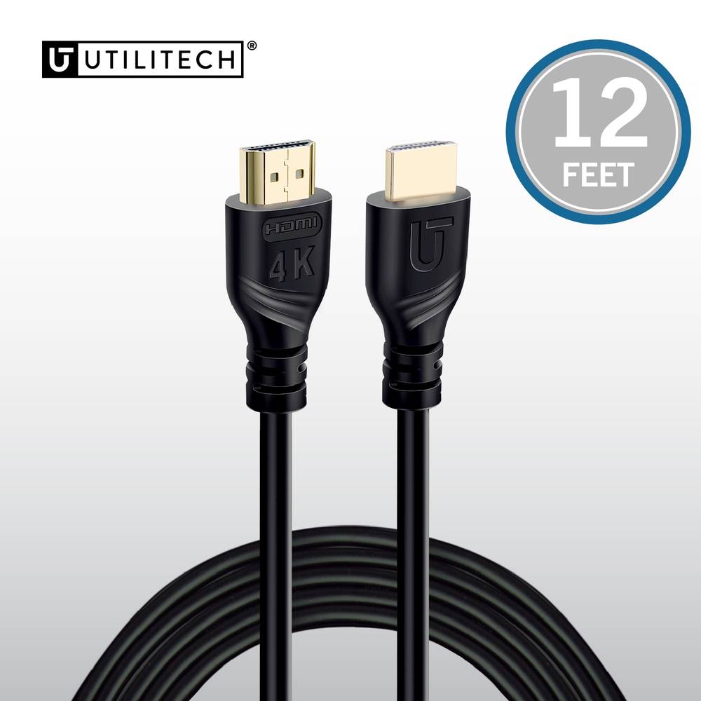 Utilitech 4K HDMI to HDMI 12-ft Black | HD4K12FT-BL