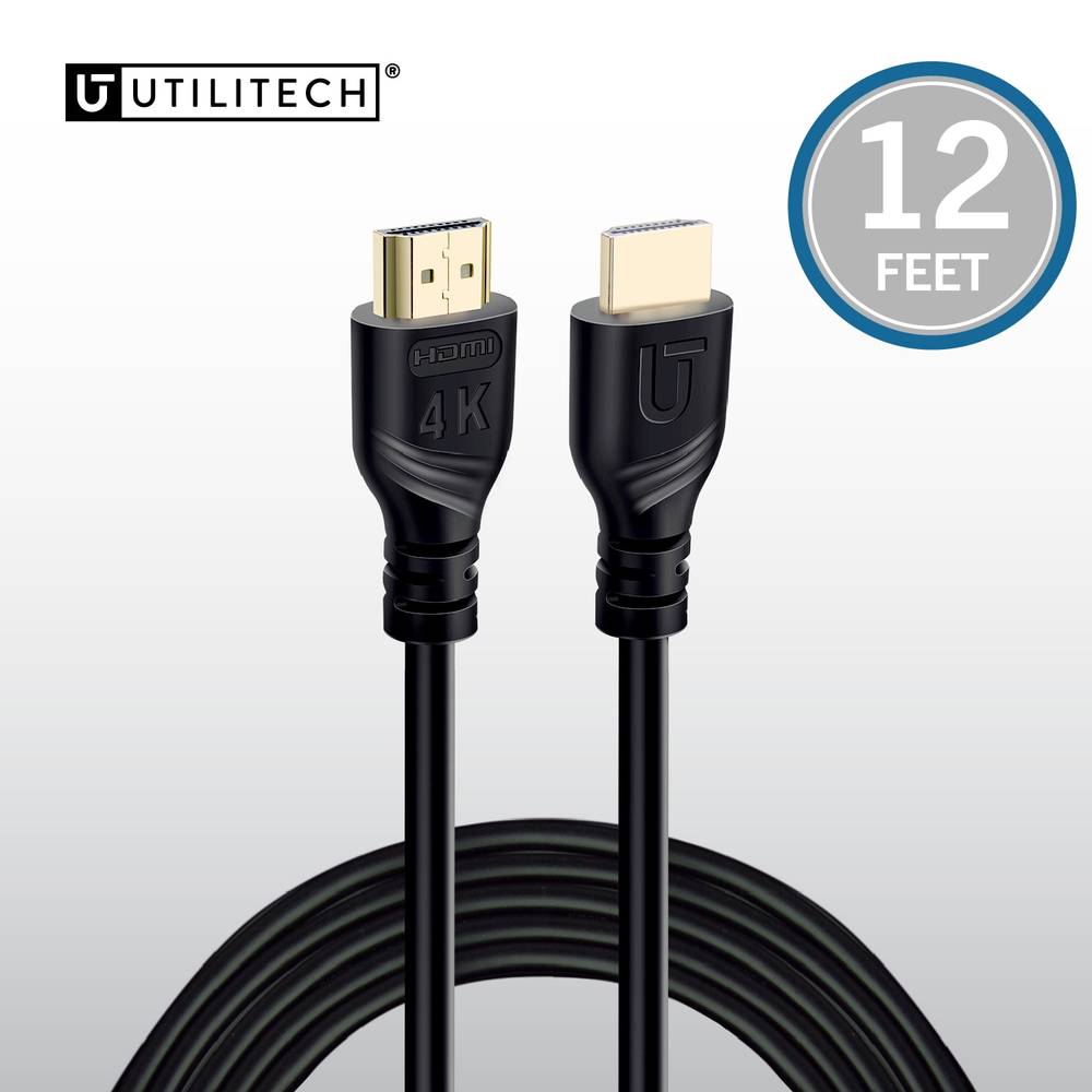 Utilitech 4k HDMI to HDMI 12-ft Black | HD4K12FT-BL