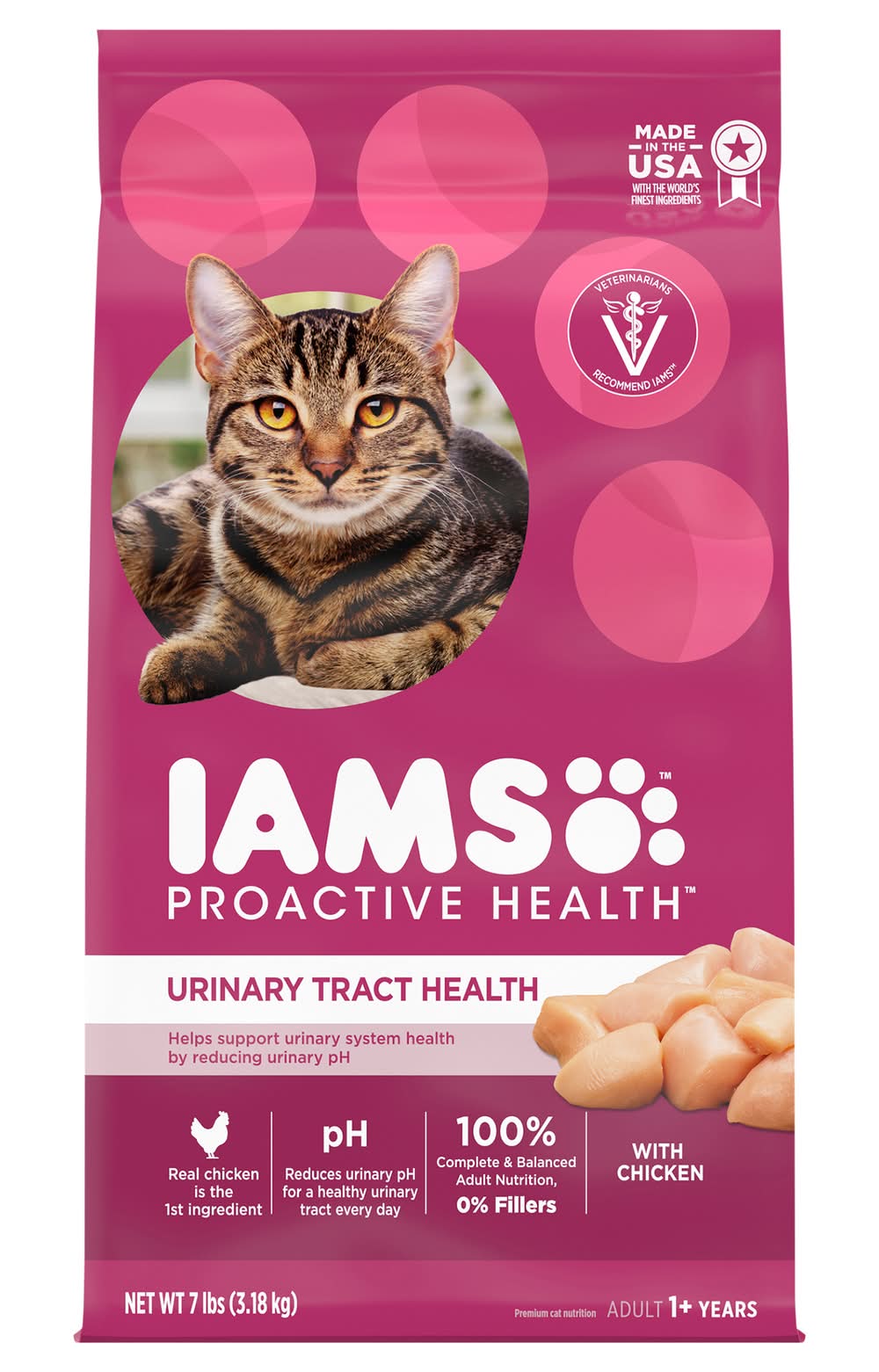 Iams Proactive Health Urinary Tract Chicken Cat Food For 7+ Years (7.01 lbs)