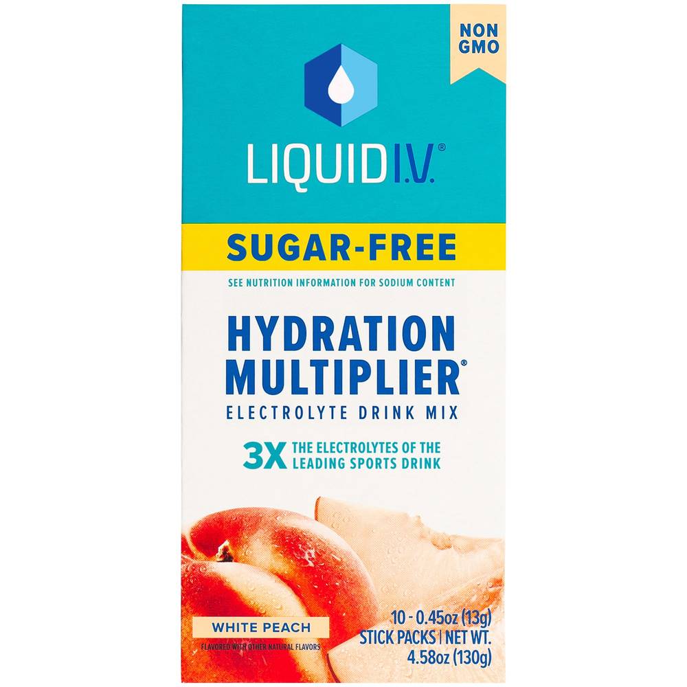 Hydration Multiplier Sugar Free - White Peach(10 Stick Pack(S))