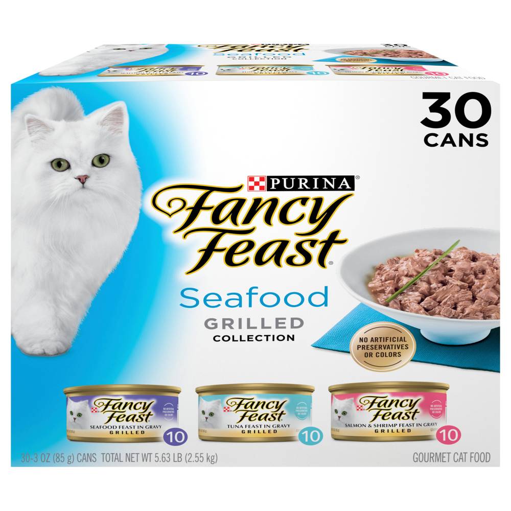 Fancy Feast Seafood Cat Food Grilled Collection (5.63 lbs, 30 ct)