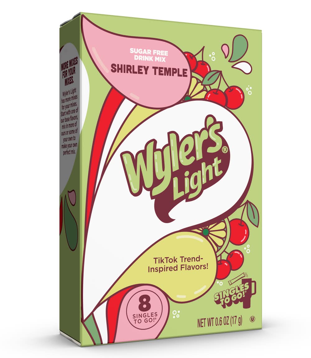 Wyler's Light Sugar Free Drink Sticks, Shirley Temple (0.6 oz, 8 ct)