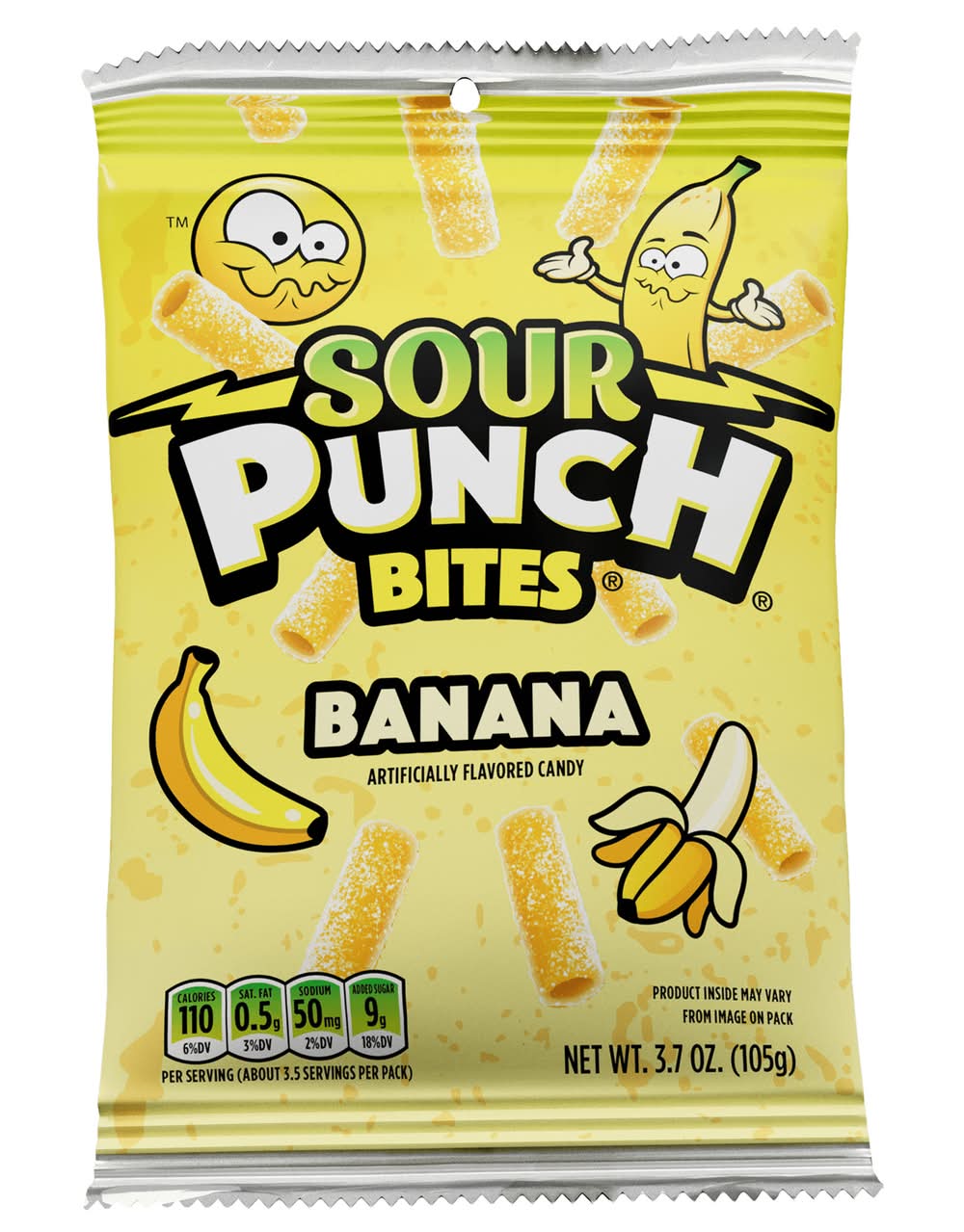 Sour Punch Bites Candies, Banana (3.7 oz)