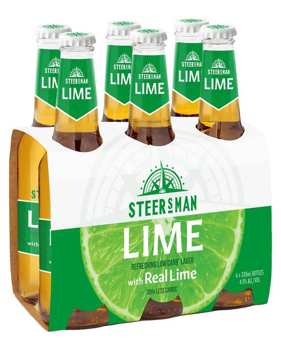 Steersman Lime Lager Btl 6x330ml