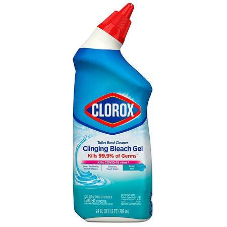 Clorox Toilet Bowl Cleaner Clinging Bleach Gel Ocean Mist (24 fl oz)