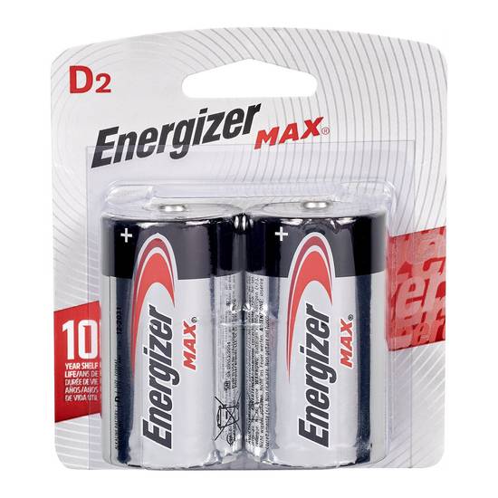 Energizer Size D 2pk