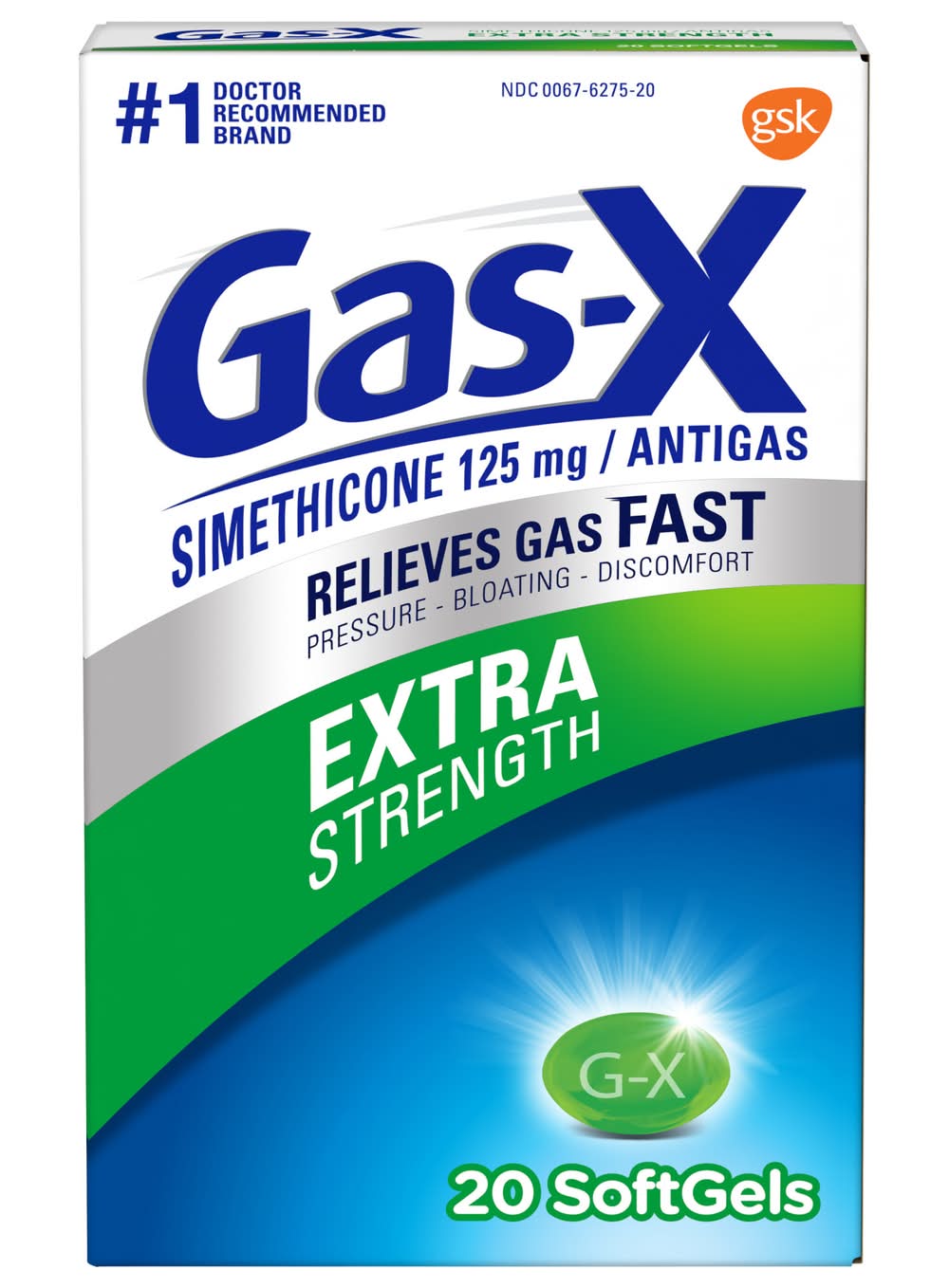 Gas-X Extra Strength Simethicone Antigas Softgels 125 mg (20 ct)