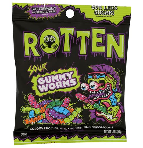 Rotten Sour Gummy Worm Candy