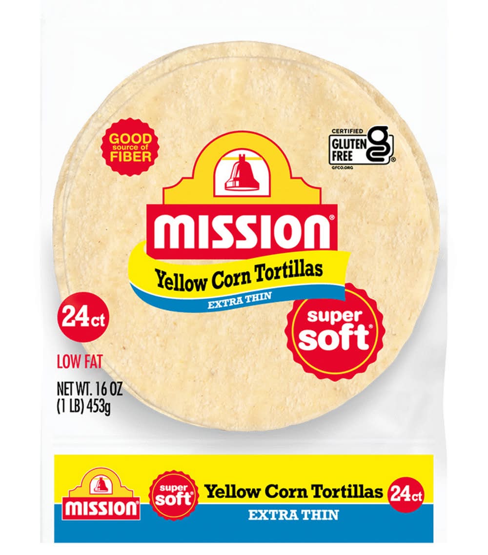 Mission Extra Thin Yellow Corn Tortillas (16 oz, 24 ct)