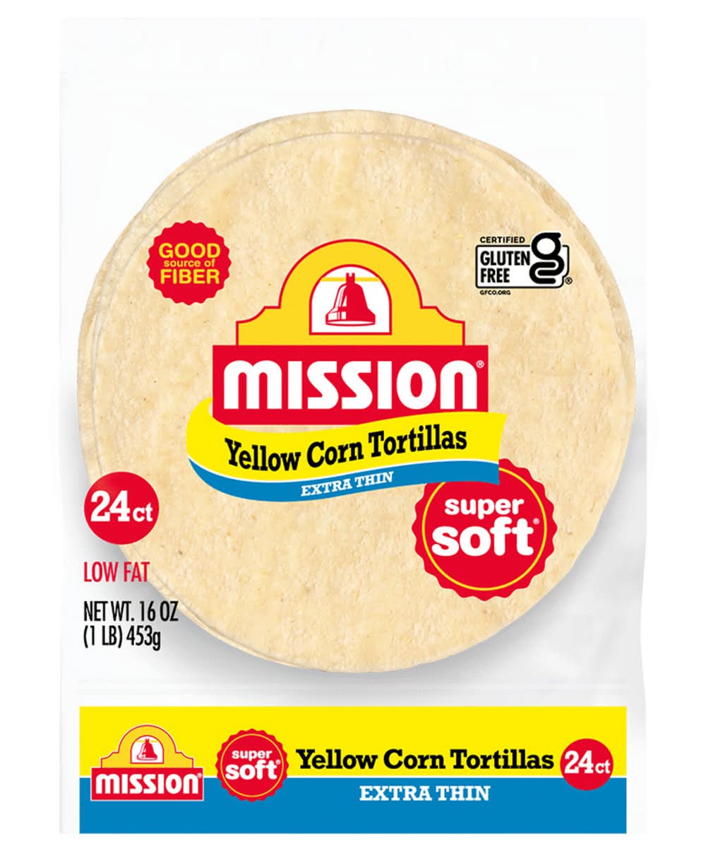 Mission Extra Thin Yellow Corn Tortillas (16 oz, 24 ct)