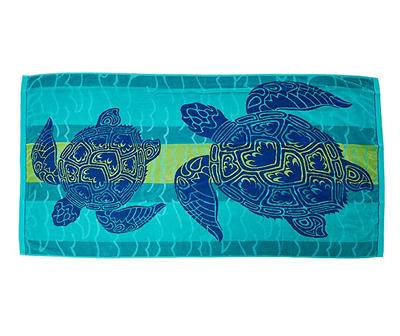 Blue Sea Turtle Beach Towel