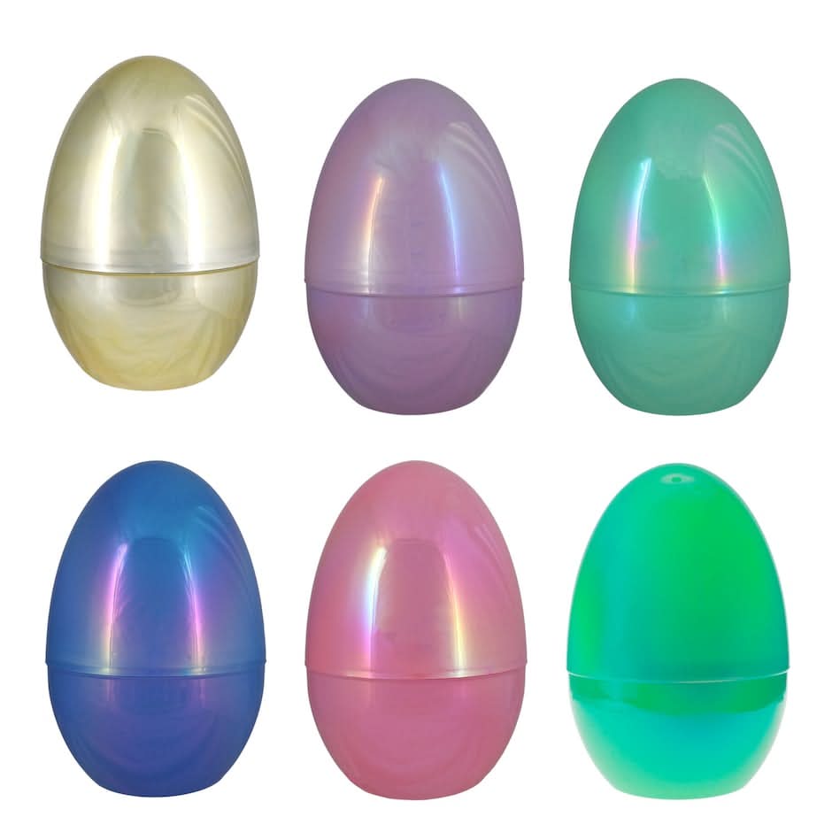 Greenbrier International Iridescent Jumbo Plastic Eggs, 12 in.