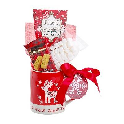 Alder Creek Gift Baskets Reindeer Red Nordic Cocoa Mug Gift Set