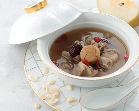 南杏干貝雪梨小排湯 (四入優惠組) Apricot Kernel and Short Rib Soup with Scallop and Pyrus Nivalis for Four