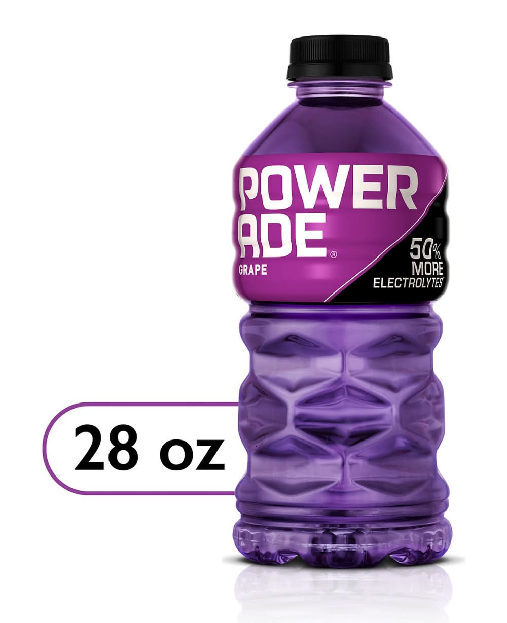 Powerade Electrolytes Sports Drink, Grape (28 fl oz)