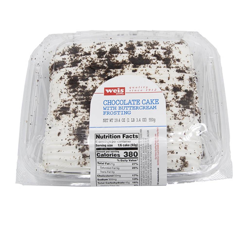 Weis Quality Cake With Buttercream Frosting, Chocolate (19.4 oz)