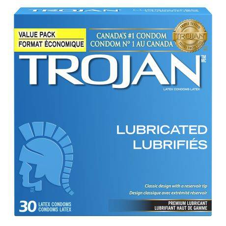 Trojan Premium Lubricated Condoms (30 units)