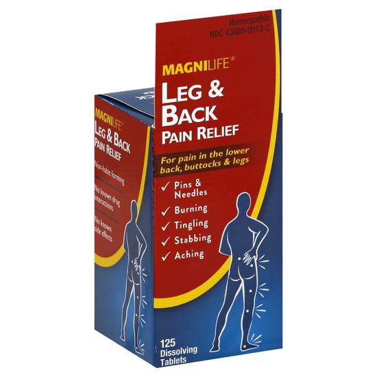 Magnilife Leg & Back Pain Relief Quick Dissolving Tablets (125 ct)
