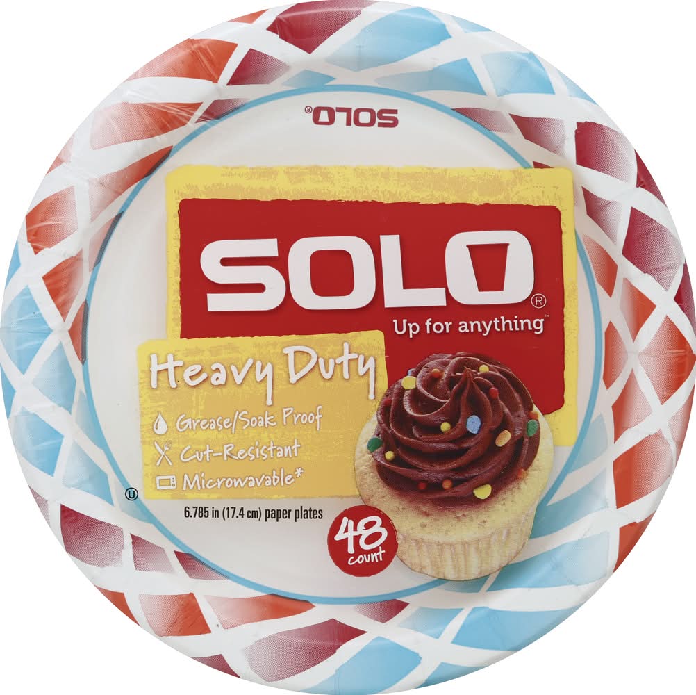 Solo Any Day Paper Plates, 17.4 cm (48 ct)