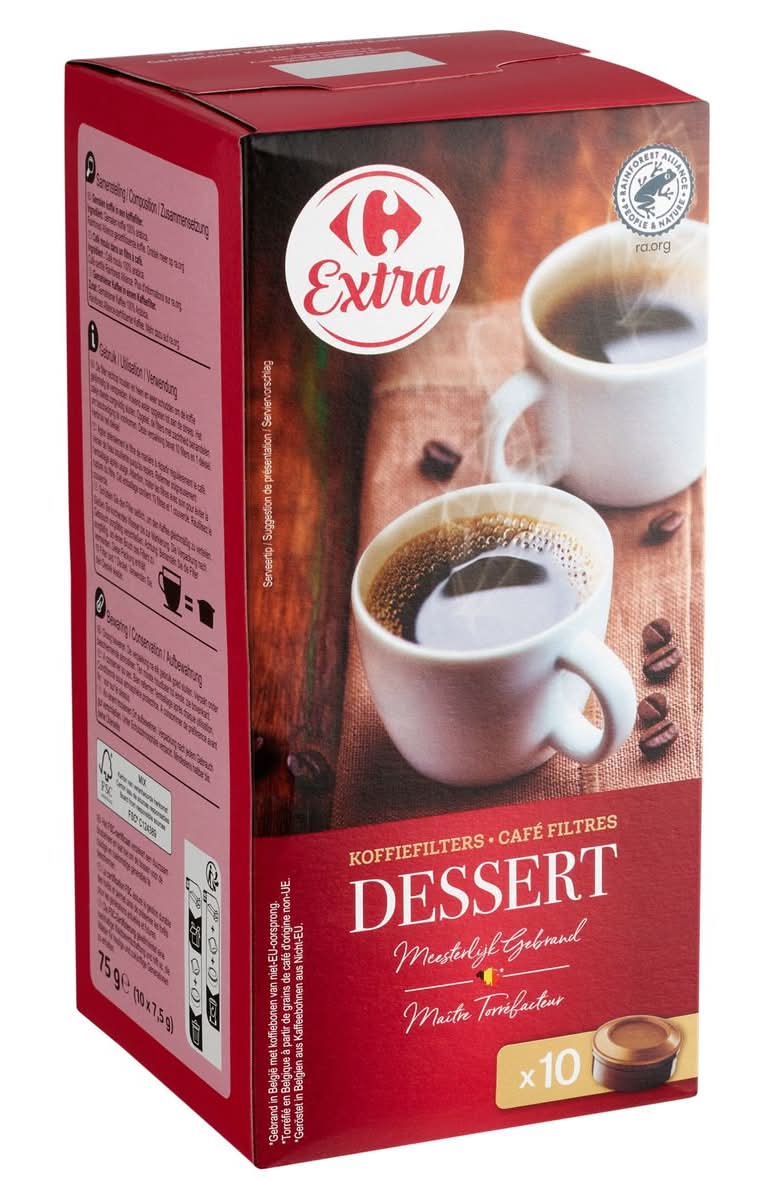 Carrefour Extra Café Filtres Dessert 10 x 7.5 g
