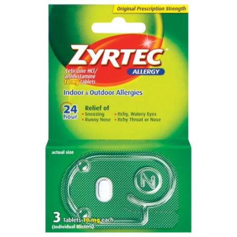 Zyrtec Allergy Tablets 3 Count