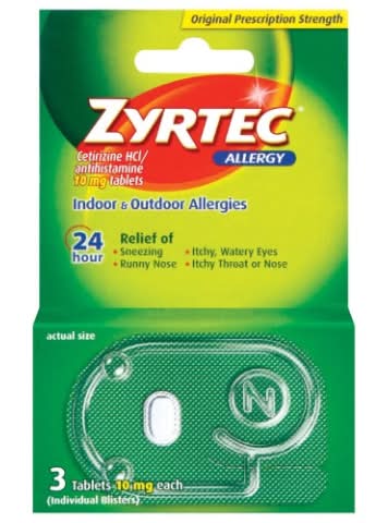 Zyrtec Allergy Tablets 3 Count
