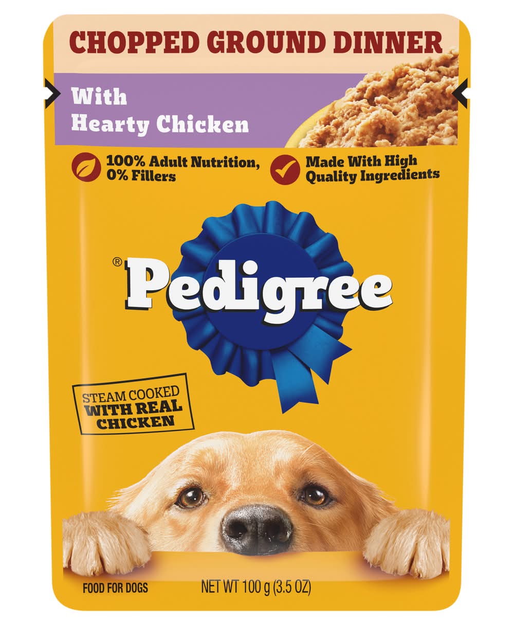 Pedigree Chopped Meaty Ground Dinner With Hearty Chicken (3.5 oz)