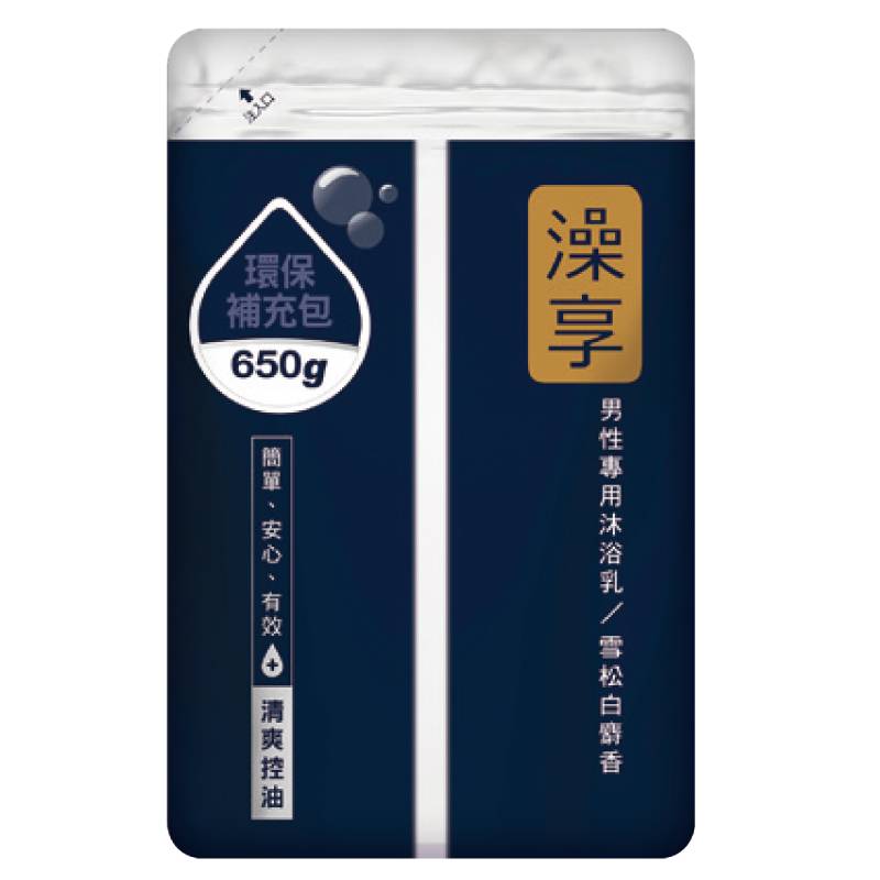 澡享雪松白麝香沐浴乳補充包-650g <650g克 x 1 x 1PACK包>