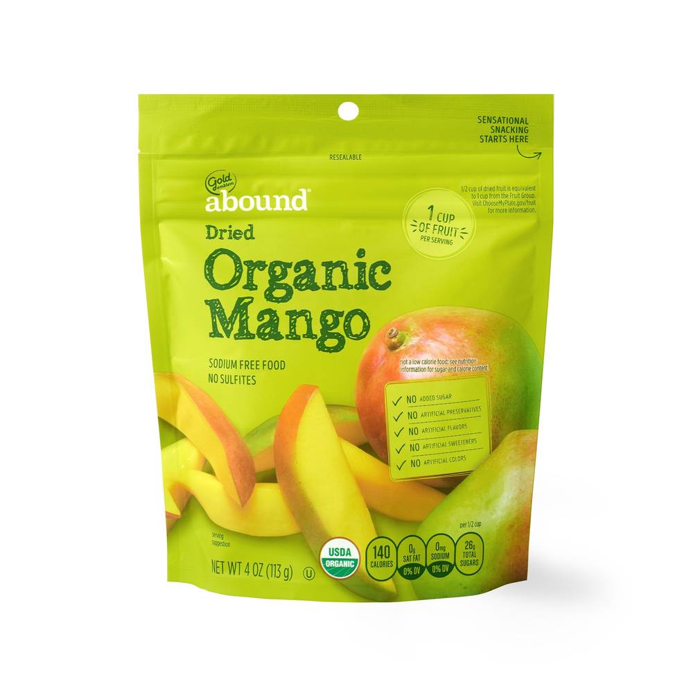 Gold Emblem Abound Dried Organic Mango, 4 Oz